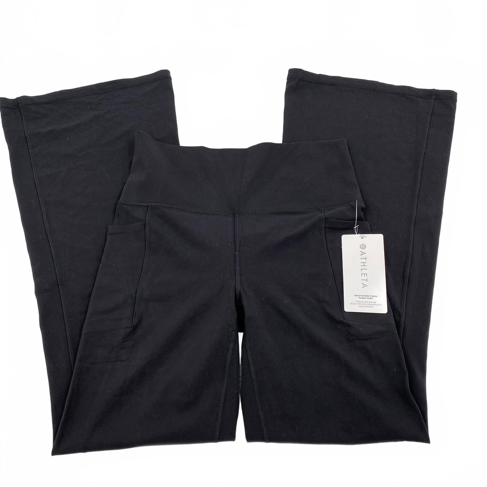 Athleta Black High Rise Wide Leg Jogger | Women M